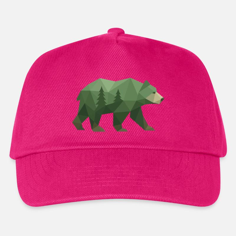 Geometrischer Bär - Kinder Basecap - Fuchsia