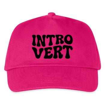 Introvert Seventies Style retro Logo - Kids’ Baseball Cap - fuchsia - Front
