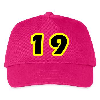 Symbole numérique 19 - Casquette de baseball Enfant - fuchsia - Devant