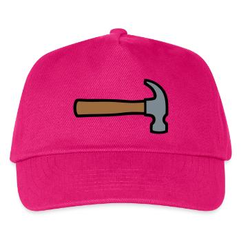 Carpenter's Hammer Tool Icon - Kids’ Baseball Cap - fuchsia - Front
