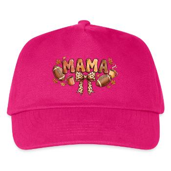 Herbst-Fußball Mama Leopard Bow - Kinder Basecap - Fuchsia - Vorne