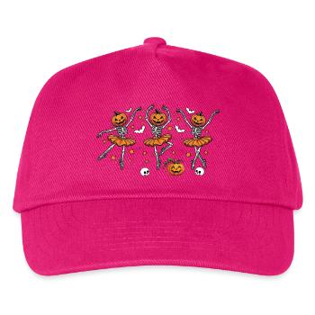 Ballett-Kürbisskelett Halloween - Kinder Basecap - Fuchsia - Vorne