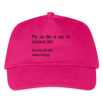 Physiotherapeutin Substantiv Definition Geschenk - Kinder Basecap - Fuchsia - Vorne
