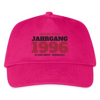 Jahrgang 1996 Limitierte Edition – 30. Geburtstag - Kinder Basecap - Fuchsia - Vorne
