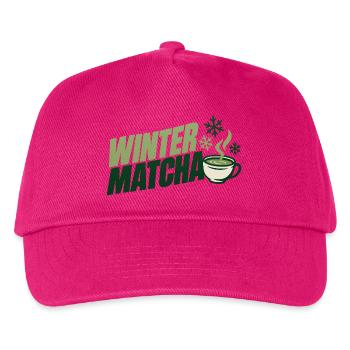 Grüne Winter Matcha Tasse - Kinder Basecap - Fuchsia - Vorne