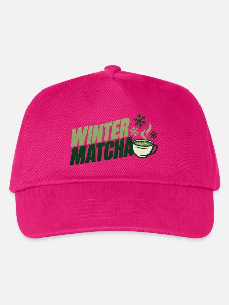 Grüne Winter Matcha Tasse - Kinder Basecap - Fuchsia