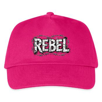 Rebellen-Stacheldrahttypografie - Kinder Basecap - Fuchsia - Vorne