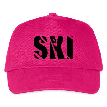 ski - Kinder Basecap - Fuchsia - Vorne