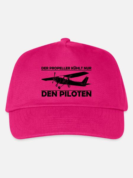 Cessna Motorflugzeug Geschenk - Kinder Basecap - Fuchsia