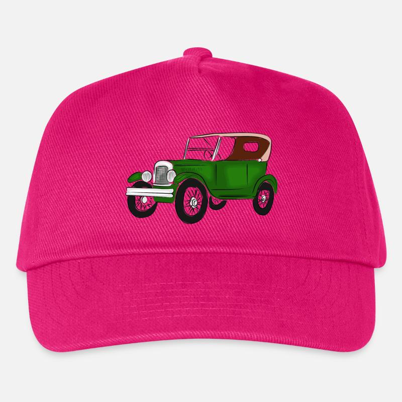 Oldtimerfarbenfroh, - Kinder Basecap - Fuchsia