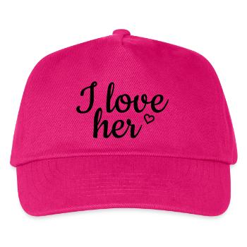 I love her - Kids’ Baseball Cap - fuchsia - Front