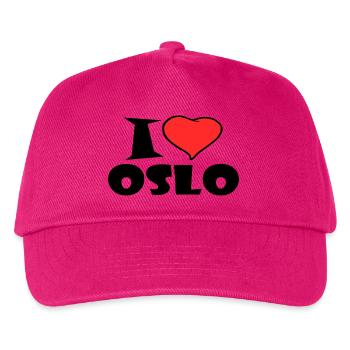 I Love Oslo - Kinder Basecap - Fuchsia - Vorne