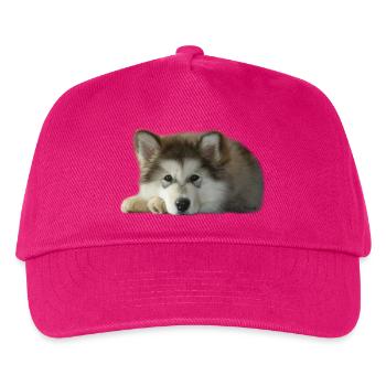 Maia Malamute Welpe - Kinder Basecap - Fuchsia - Vorne