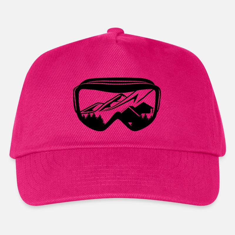Snowboard Brille - Kinder Basecap - Fuchsia
