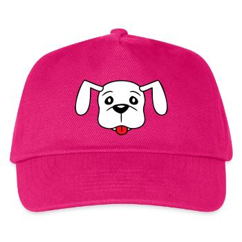 Visage de chien Petit Tête d’animal de compagnie Mignon - Casquette de baseball Enfant - fuchsia - Devant