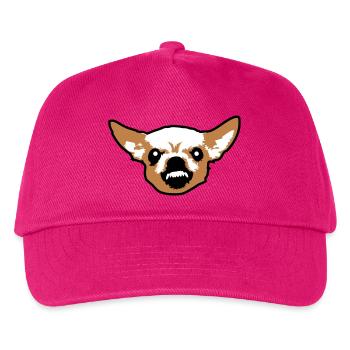 Chihuahua Kleiner Hund Böse Knirschen Nervig Wut - Kinder Basecap - Fuchsia - Vorne
