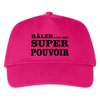 Sich zu beschweren ist meine SUPERKRAFT - Kinder Basecap - Fuchsia - Vorne