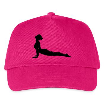 Cobra Yoga Pose Silhouette - Kids’ Baseball Cap - fuchsia - Front