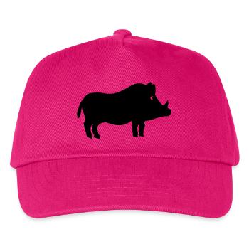 Wildschwein - Kinder Basecap - Fuchsia - Vorne