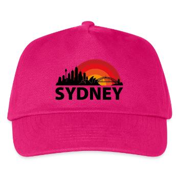 Sydney Skyline Kreise - Kinder Basecap - Fuchsia - Vorne