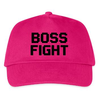 Endgegner Fight Pixel Schriftzug - Kinder Basecap - Fuchsia - Vorne