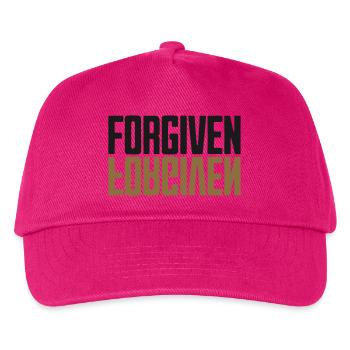 Forgiven Spiegel Design Schwarz Gold - Kinder Basecap - Fuchsia - Vorne