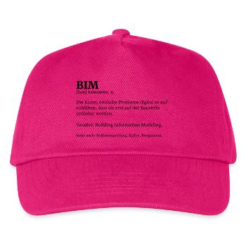 BIM Definition T-Shirt Architekt Bauingenieur - Kinder Basecap - Fuchsia - Vorne