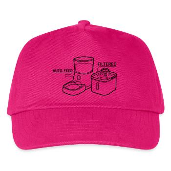 Futterautomat Trinkbrunnen Logo - Kinder Basecap - Fuchsia - Vorne