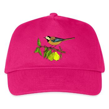 Bunter Vogel - Kinder Basecap - Fuchsia - Vorne