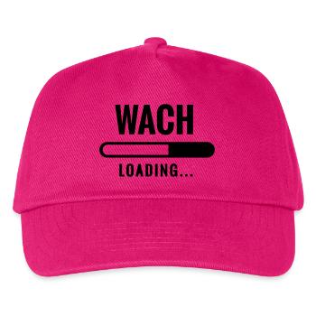 wach loading Morgenmuffel Status Kaffee - Kinder Basecap - Fuchsia - Vorne