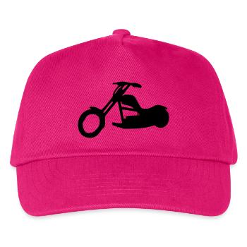 Motorrad - Bike - Chopper - Kinder Basecap - Fuchsia - Vorne