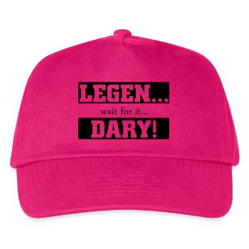 00497 Legendary wait for it - Kids’ Baseball Cap - fuchsia - Front
