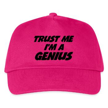 Trust me I'm a Genius - Kinder Basecap - Fuchsia - Vorne