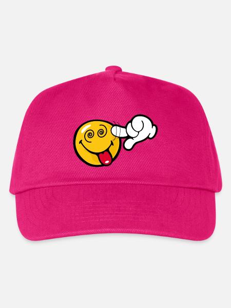 Smiley Stupid - Kinder Basecap - Fuchsia