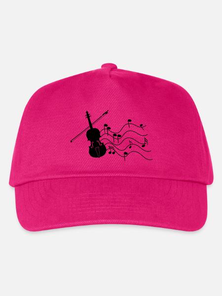 Violine mit Noten - Kinder Basecap - Fuchsia