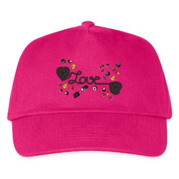 black liquorice hearts rolled as a snail. - Kids’ Baseball Cap - fuchsia - Front