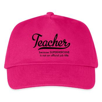 Lehrerin - Kinder Basecap - Fuchsia - Vorne