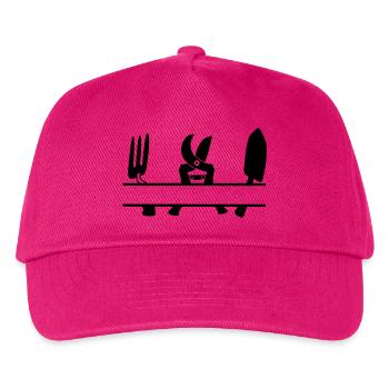 Garden gardener tool text banner - Kids’ Baseball Cap - fuchsia - Front