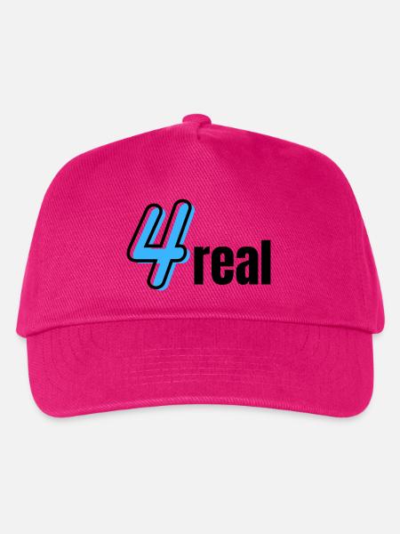 Neon Vier Typografie - Kinder Basecap - Fuchsia