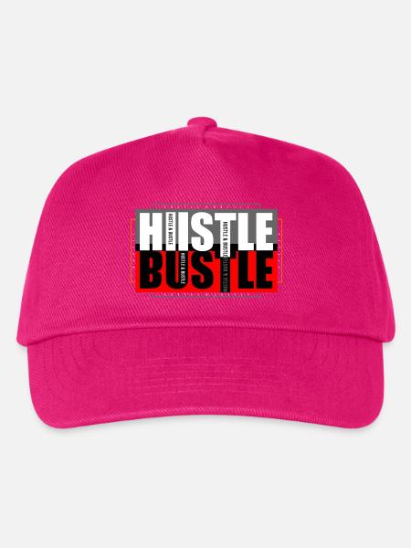 Hustle und Buste Motiv mit Klare Farbkontraste - Kinder Basecap - Fuchsia