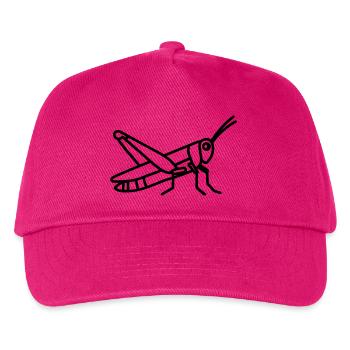 Heuschrecke - Kinder Basecap - Fuchsia - Vorne
