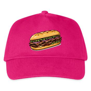 Sandwich illustration - Kids’ Baseball Cap - fuchsia - Front