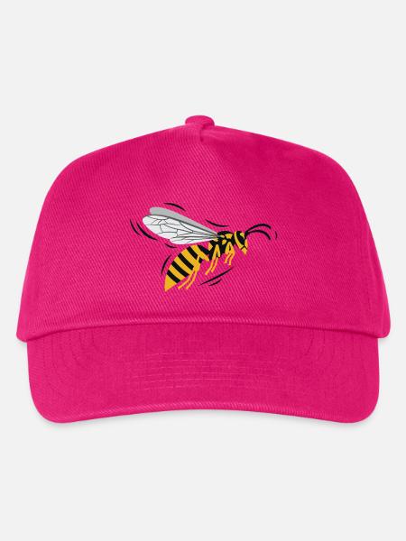 Hornisse im Streifen-Design - Kinder Basecap - Fuchsia