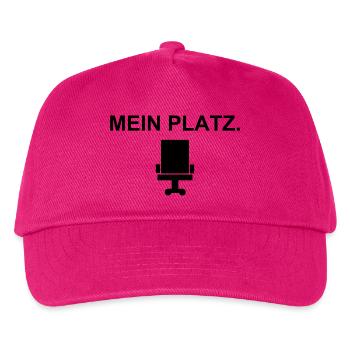 Mein Platz – Bürostuhl-Statement - Kinder Basecap - Fuchsia - Vorne