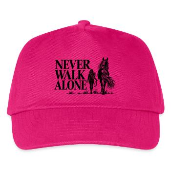 Never Walk Alone Pferd - Kinder Basecap - Fuchsia - Vorne