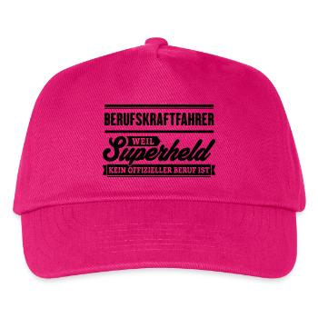 Superheld Berufskraftfahrer - Kinder Basecap - Fuchsia - Vorne