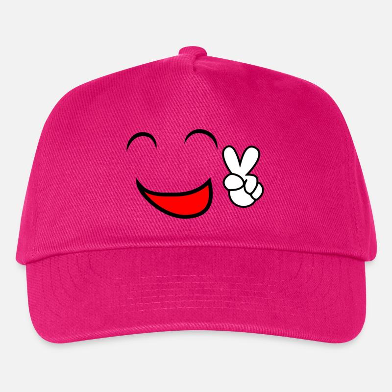 Smiley - Kinder Basecap - Fuchsia