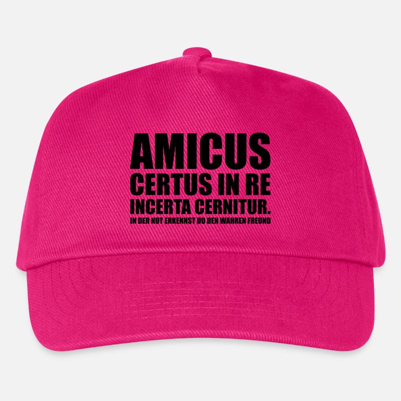 Amicus Certus In Re Incerta Cernitur In - Kinder Basecap - Fuchsia
