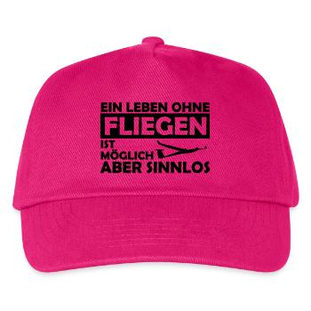 Segelflieger Segelfliegen Geschenk - Kinder Basecap - Fuchsia - Vorne