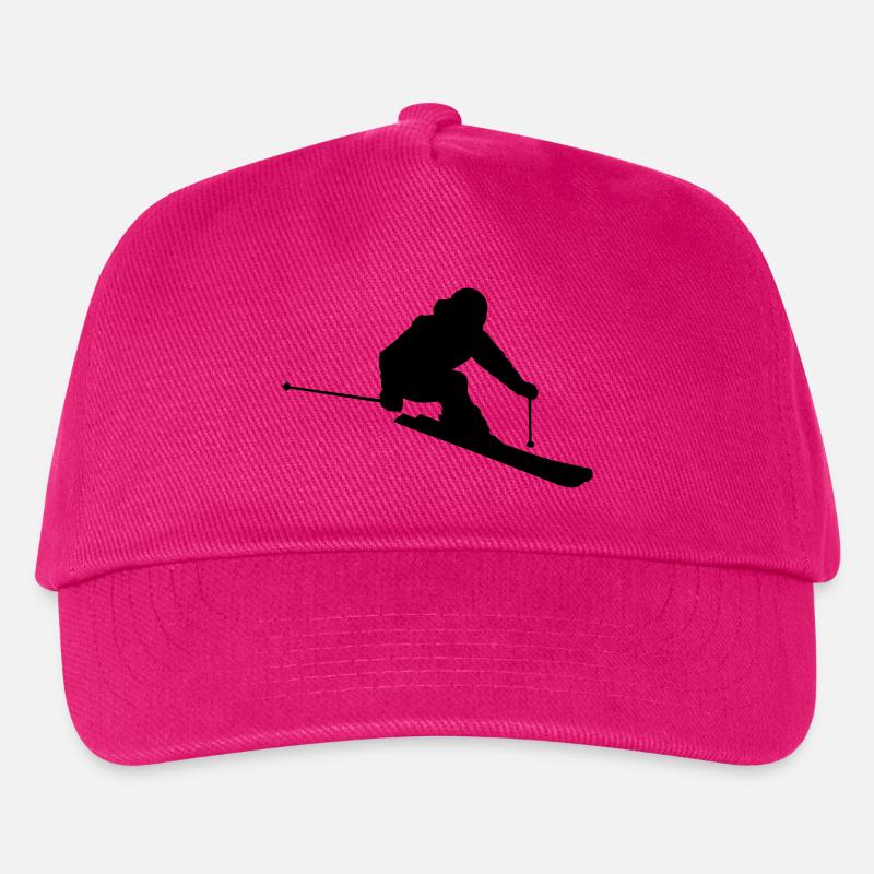 Skier 2 (Vector) - Kinder Basecap - Fuchsia